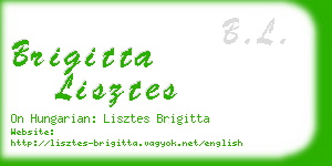 brigitta lisztes business card